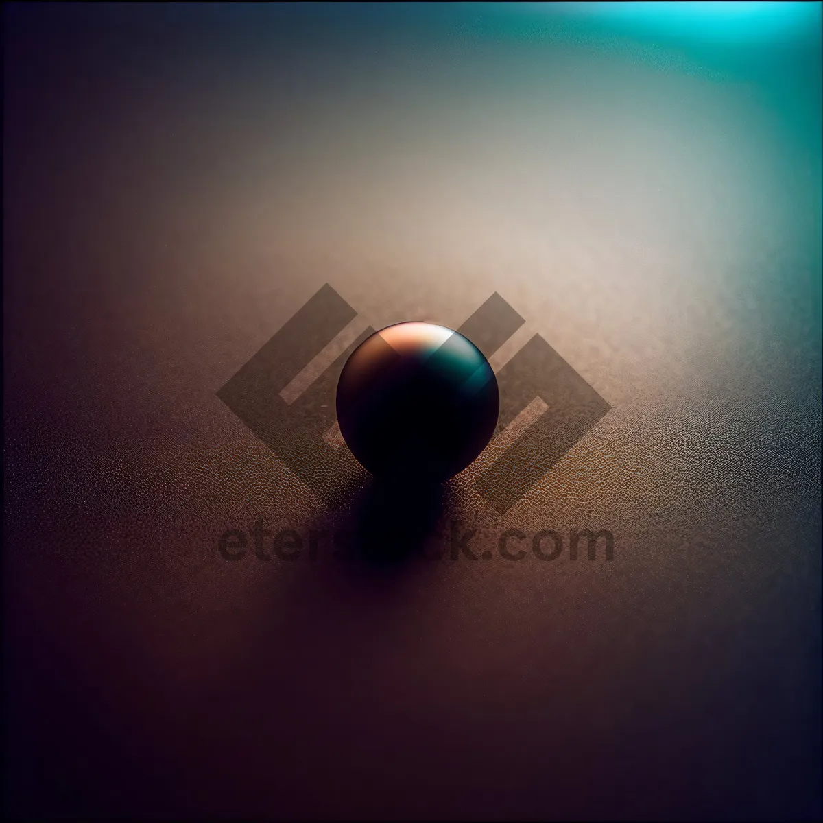 Picture of Illuminated Black Pool Table with Shiny Sphere