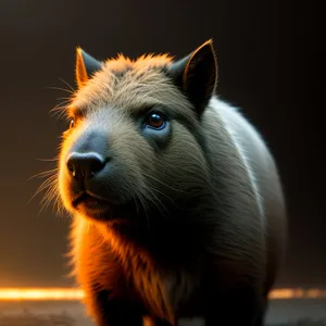 Brown Piglet with Cute Fur