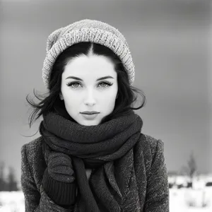 Stylish Winter Hat - Happy Lady Smiling