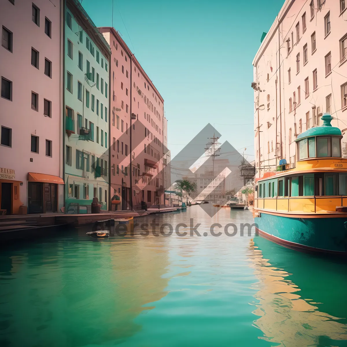 Picture of Historic Cityscape by the Water and Dutch Boathouse