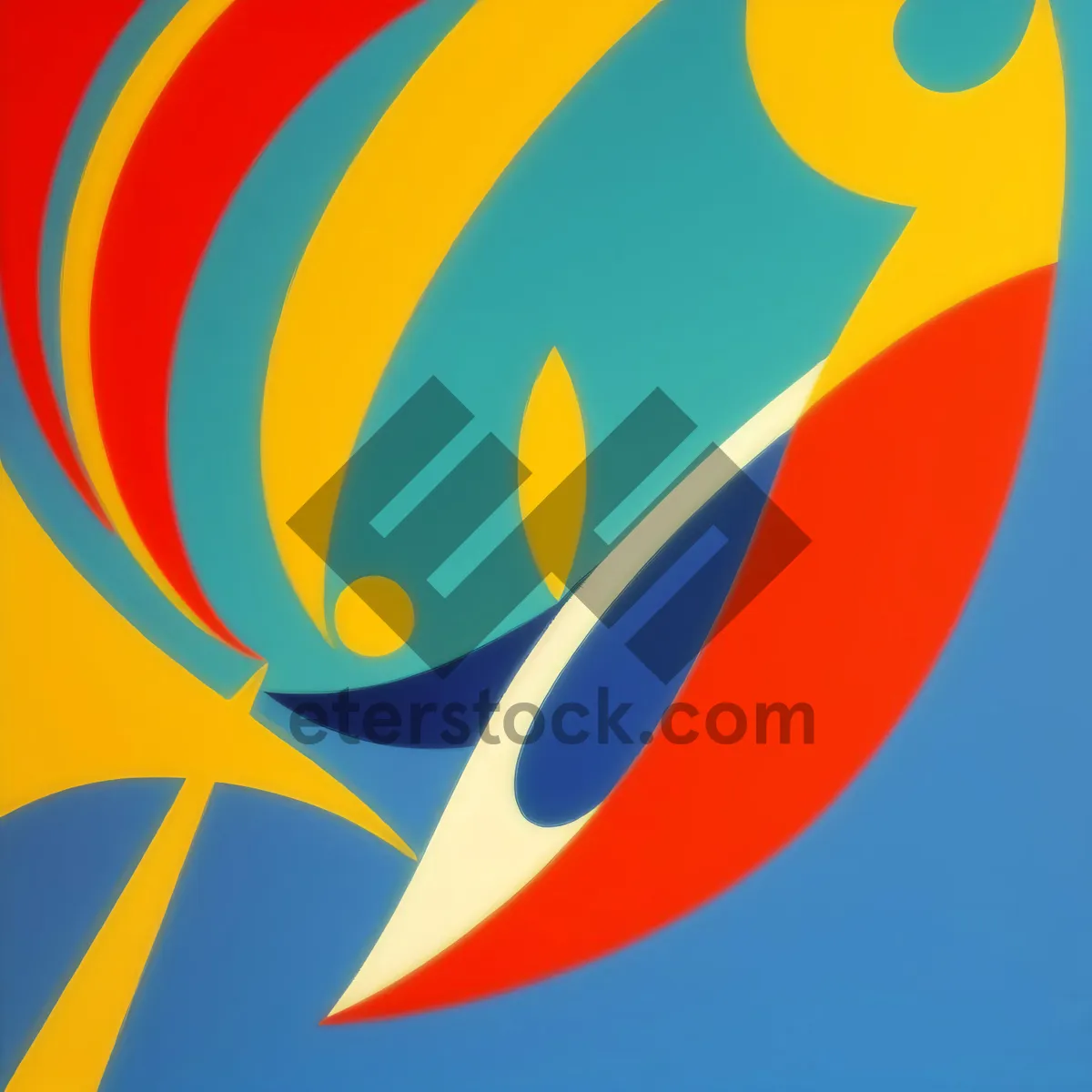 Picture of Blowing Breeze: Flag Design Graphic Symbol Icon