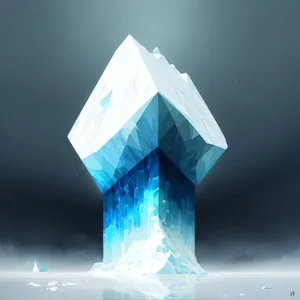 Crystal Clear Iceberg in Bright Sky