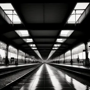 Urban Transit Hub: Modern Subway Terminal and Transportation Facility