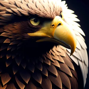 Magnificent Bald Eagle in Close-Up Gaze