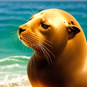 Playful Sea Lion in Ocean Waters