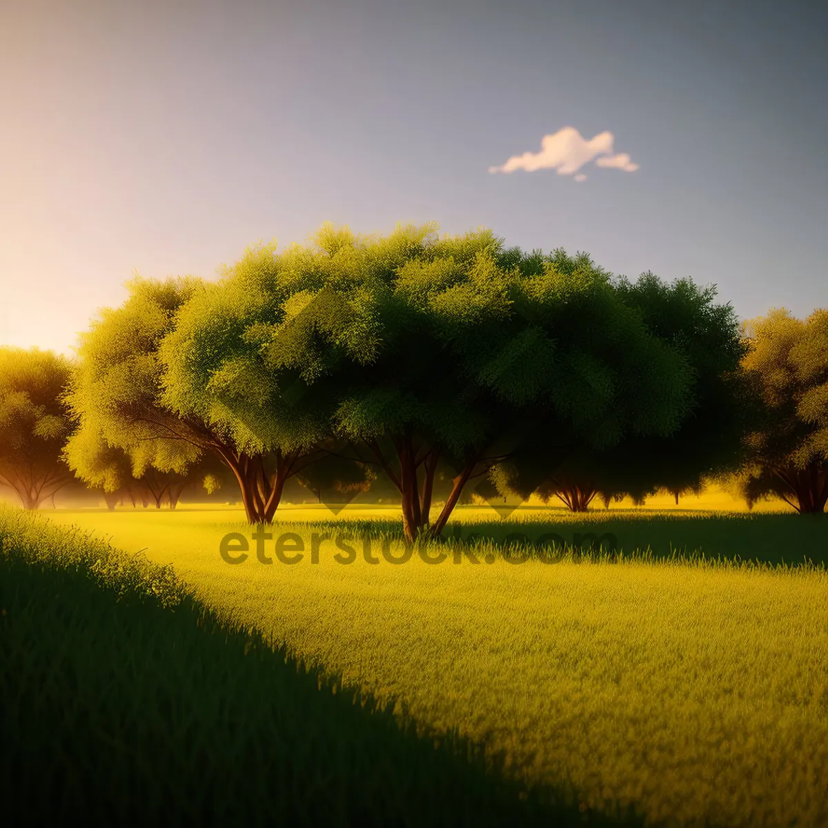 Picture of Golden Horizon: Rapeseed Field in Summer