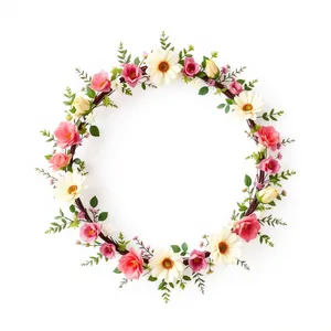 Floral Holiday Card Decoration with Holly and Swirls