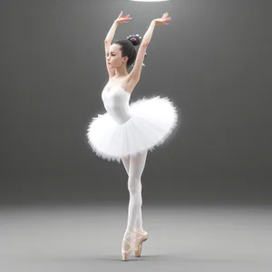 Elegant Ballerina gracefully performs a captivating dance.