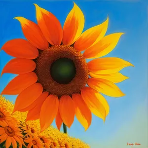 Vibrant Sunflower Blossom in Sunny Field