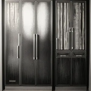 Vintage Metal Locker with Wooden Door for Interior Furnishing