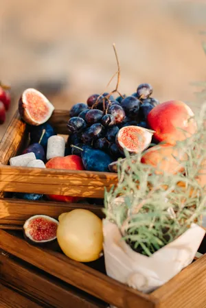 Fresh Vegetable Cheese Plate with Raw Ingredients