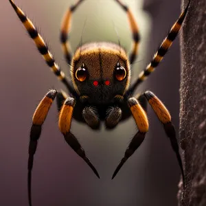 Creepy Barn Spider: Black Widow Arachnid with Long Legs