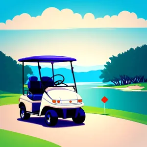 Golfer on a Sunny Course