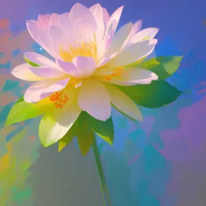 Pink Lotus Blossom in Tranquil Water