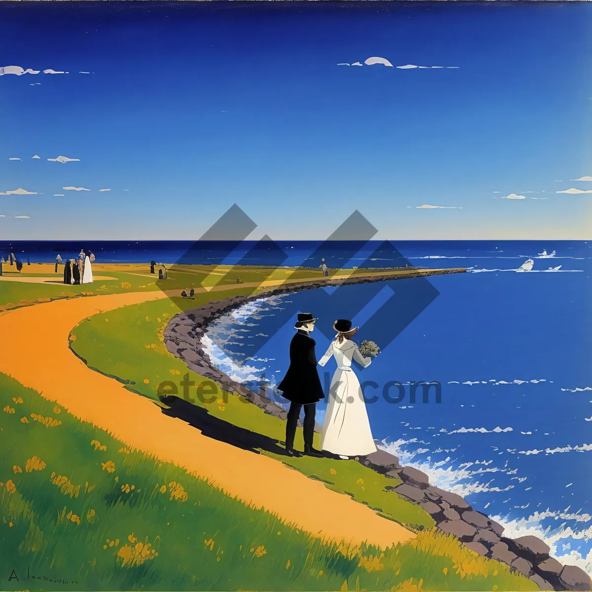 Picture of Sunny Golf Course with Ocean Views.
