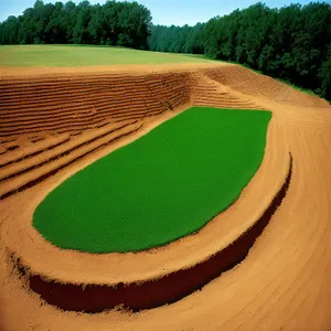 Serene Desert Dune Landscape Under Clear Summer Sky