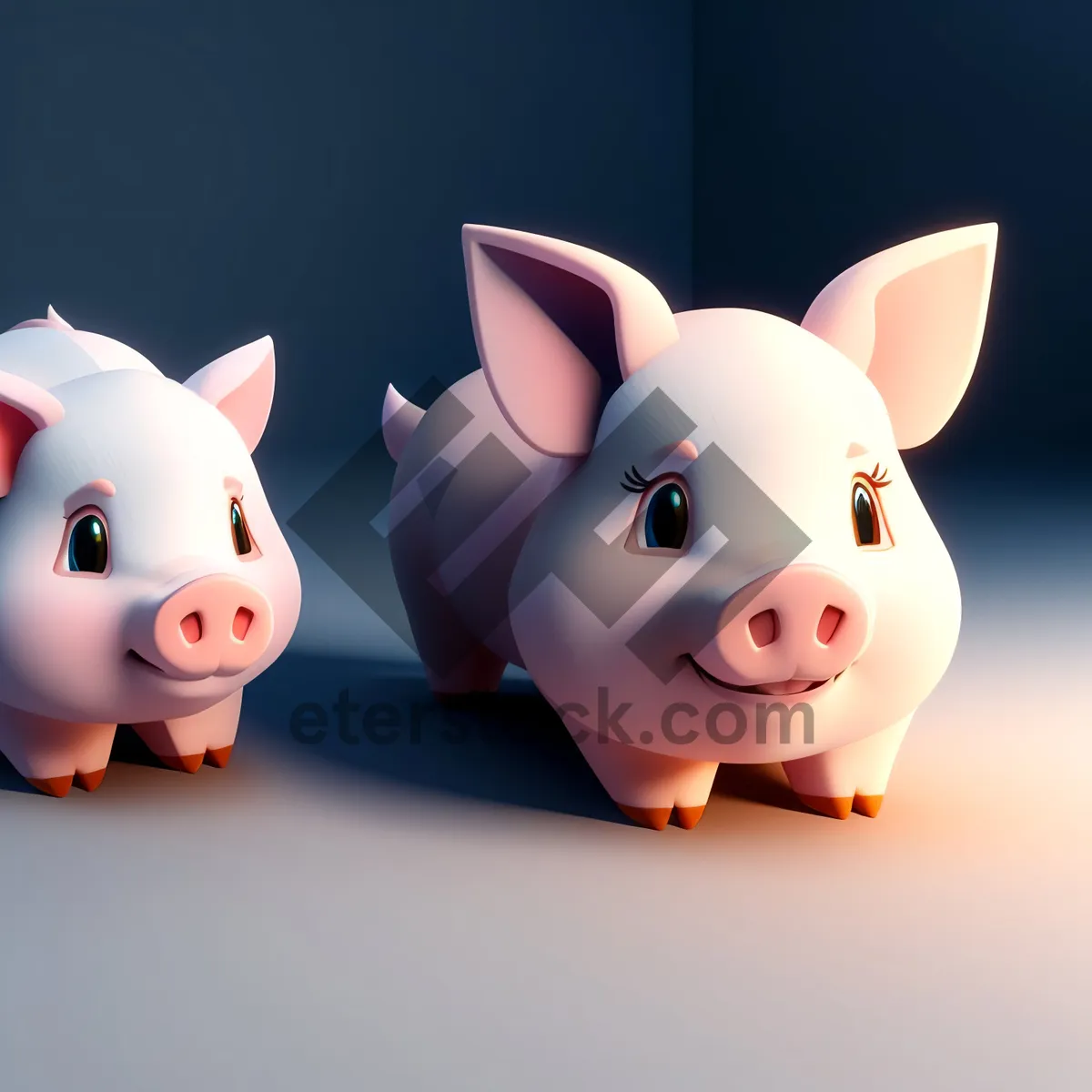 Picture of Pink Piggy Bank With Savings and Coins