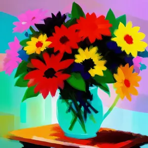 Colorful Summer Garden Bouquet with Sunflowers