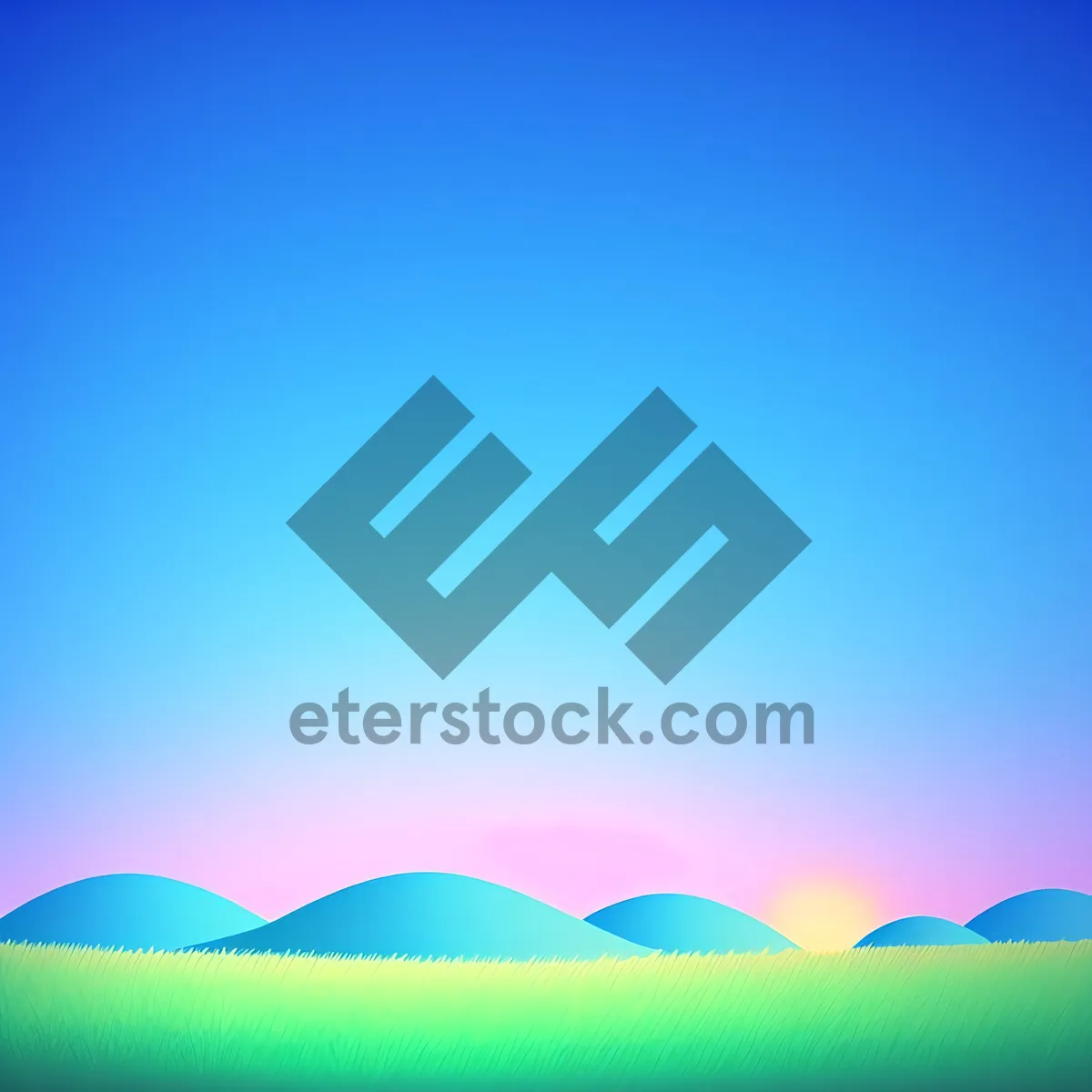 Picture of Vibrant Summer Sky Landscape Wallpaper Design