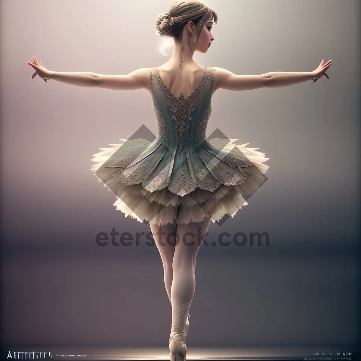 Picture of Elegant ballet dancer showcasing artistic creation.