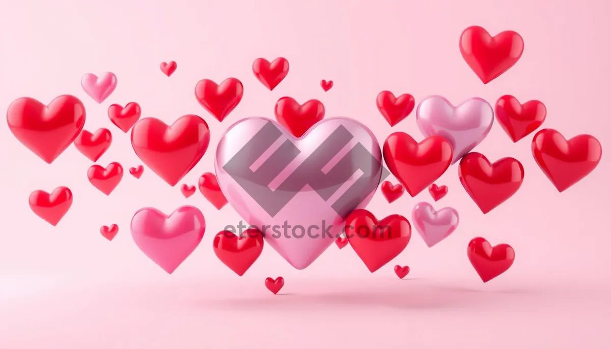 Picture of Love Heart Icon Set Graphic Design Element