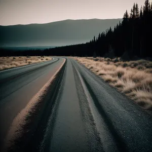 Scenic Highway Drive Through Mountainous Landscape