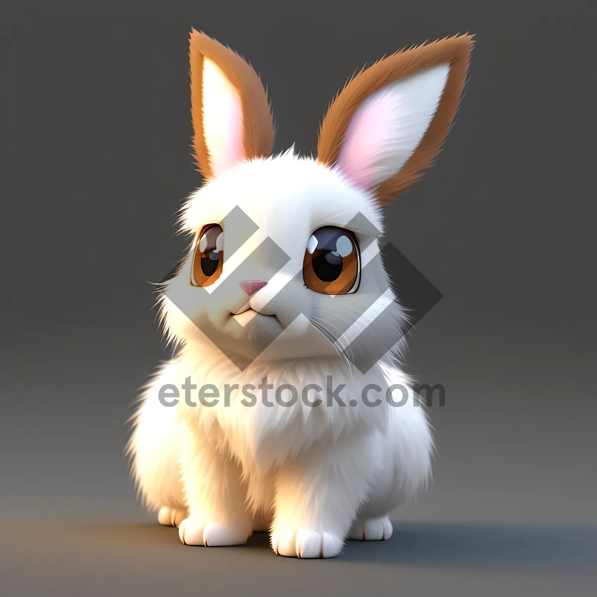 Picture of Furry Bunny with Floppy Ears, Easter Pet