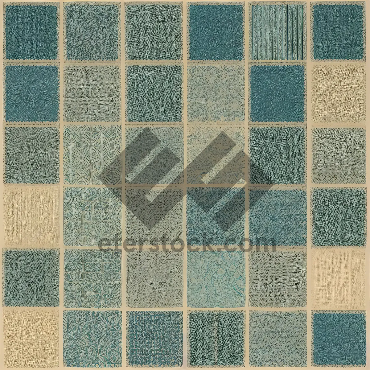 Picture of Modern geometric checkered tile pattern design