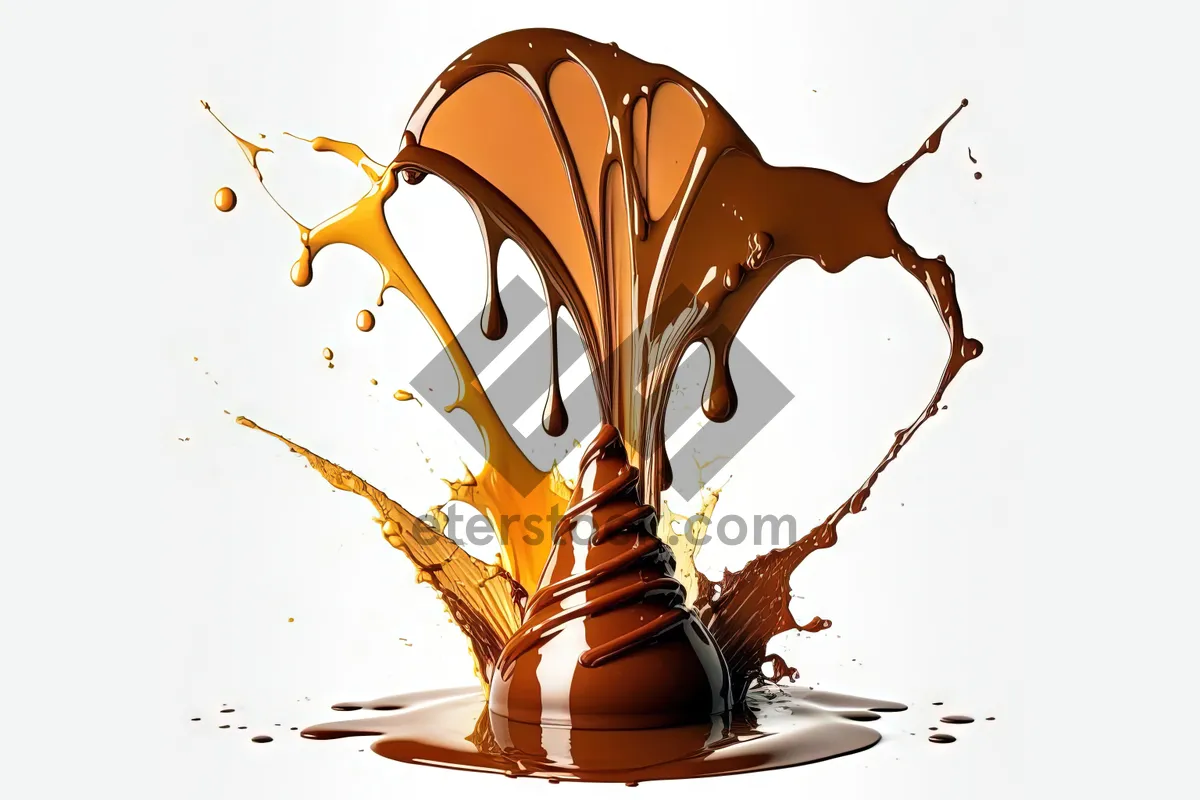 Picture of Artistic Design with Chocolate Syrup Drizzle