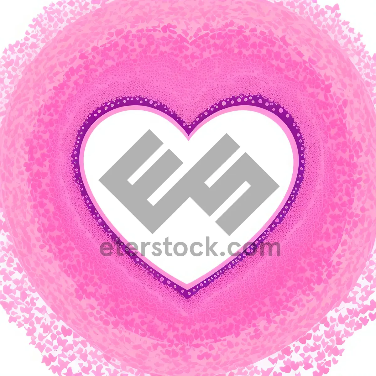 Picture of Heart-shaped Decorative Graphic Design Element