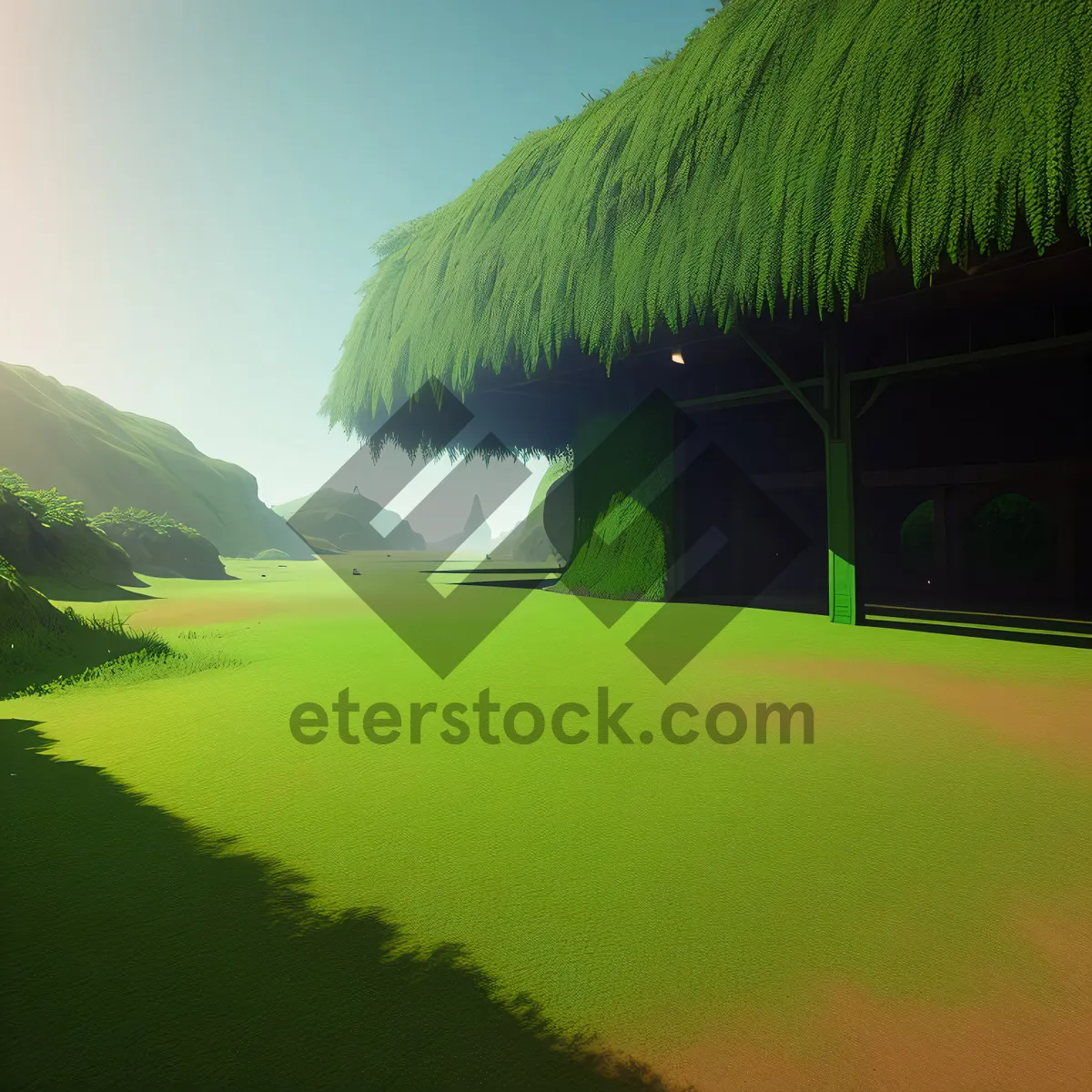 Picture of Tropical Beach Paradise: Thatched Roof Hovel by the Ocean