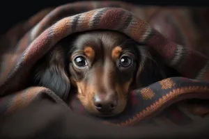 Brown purebred puppy portrait - adorable canine friend