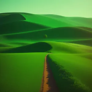 Colorful Skyline Over Sand Dunes