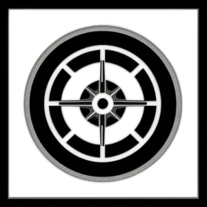 Radiant Power Button Icon - Metallic Nuclear Technology