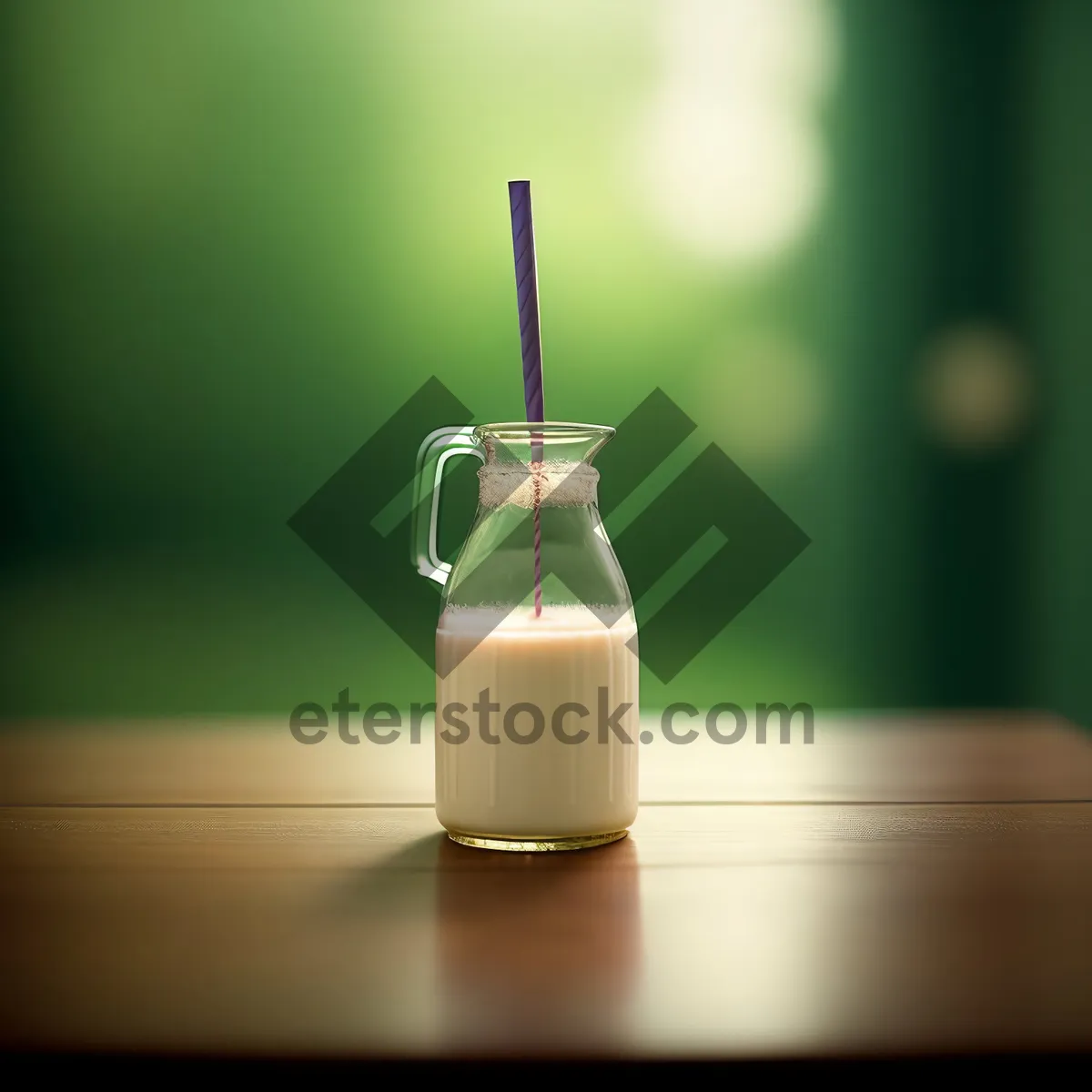 Picture of Refreshing Vodka Beverage in Glass Bottle