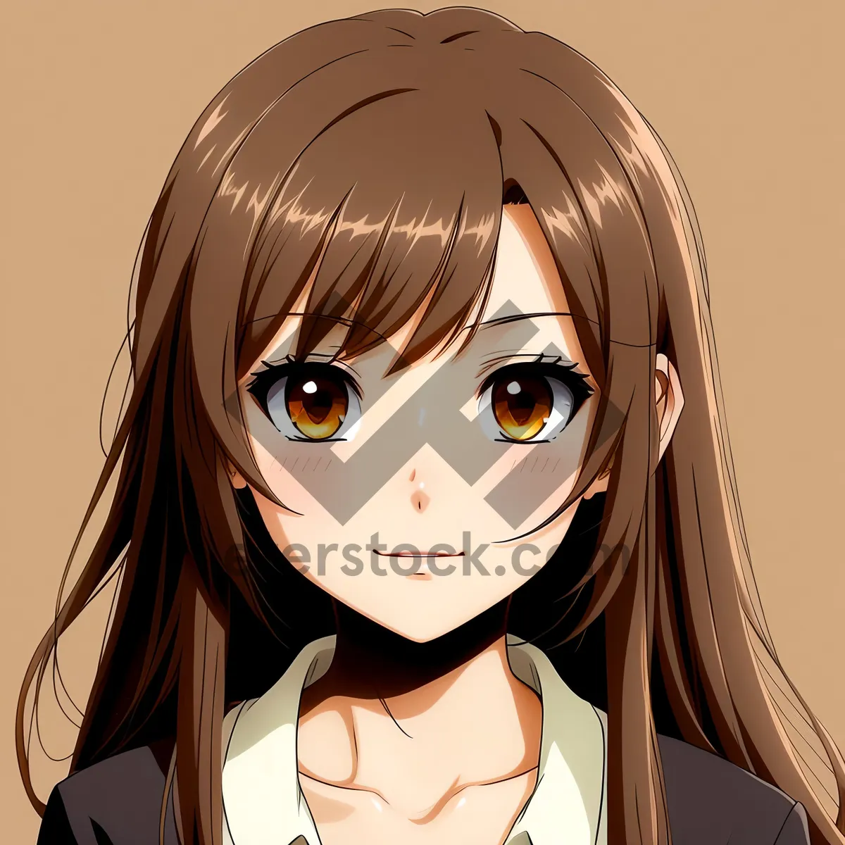 Picture of Playful disguise: Attractive doll with captivating eyes and pretty makeup.