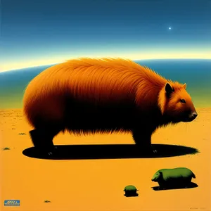 Adorable Wildlife Trio: Mammal Piglet Cat Bear