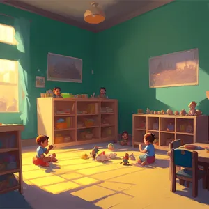 Modern Classroom with Stylish Furniture