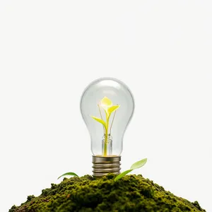 Energy Gold Glass Bulb - 3D Visualization Concept