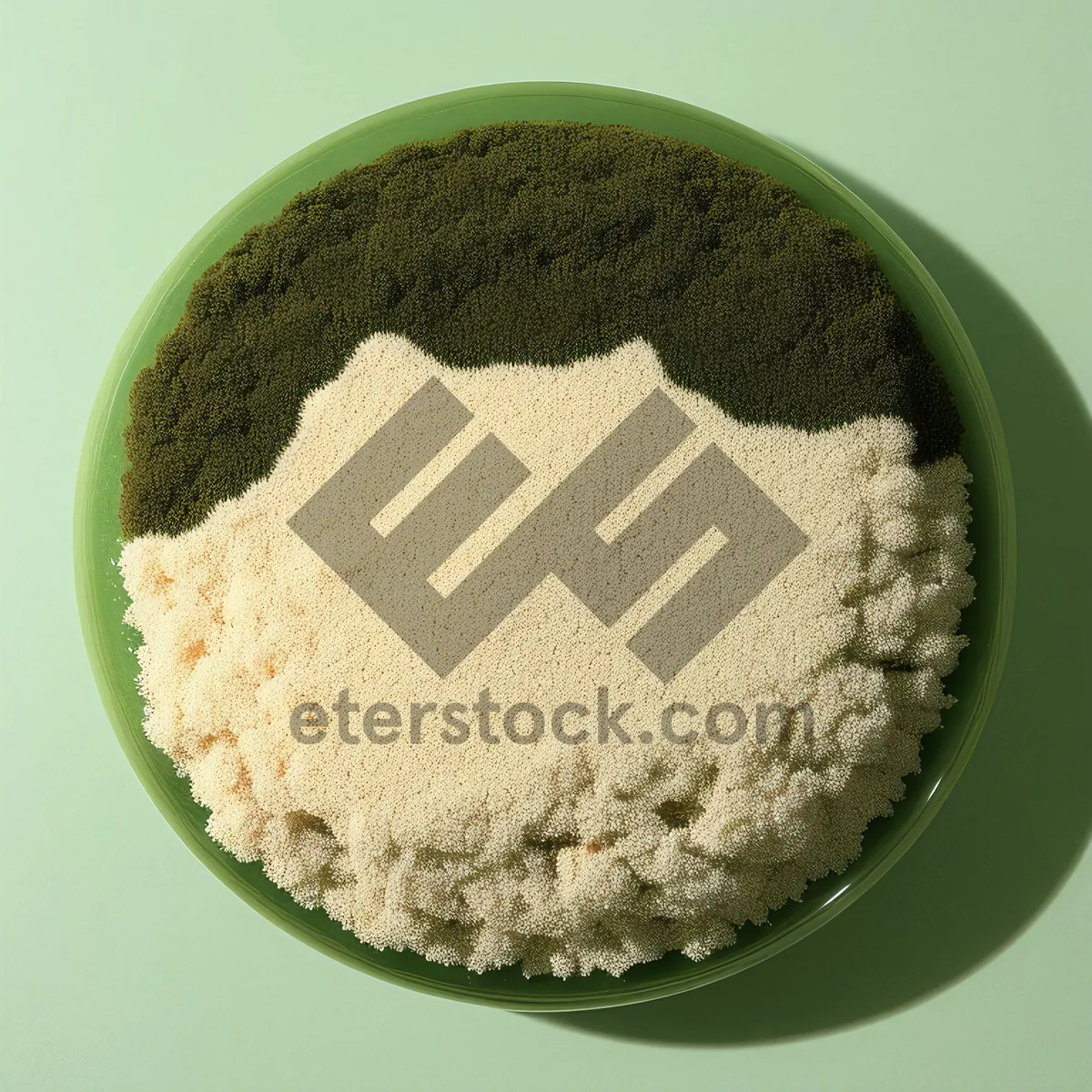 Picture of Healthy brown sugar snack bowl with bread flour powder.