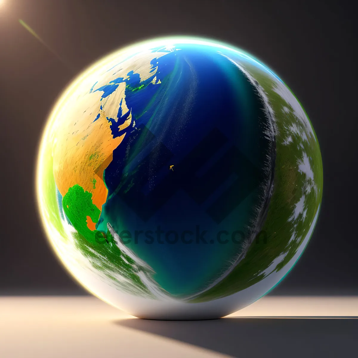 Picture of Global Sphere: 3D Satellite View of Earth