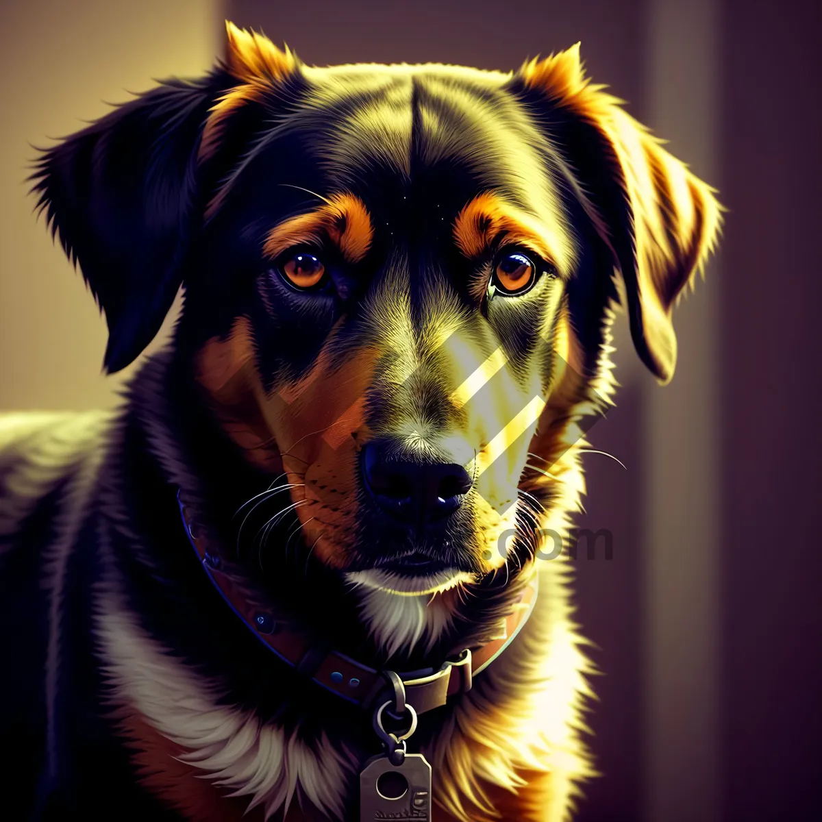 Picture of Adorable Golden Retriever Puppy Portrait