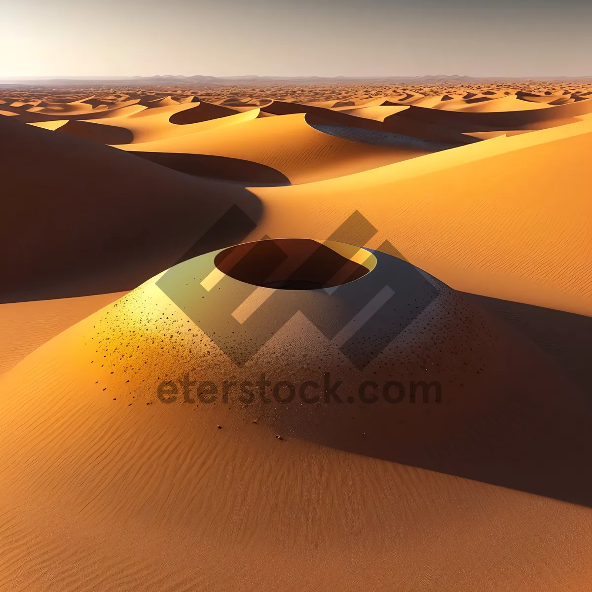 Picture of Golden Sands: A Majestic Desert Sunset Adventure