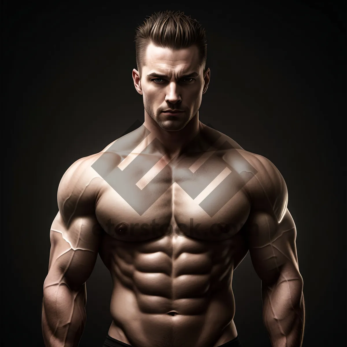 Picture of Power-packed, Muscular Bodybuilder Portrait