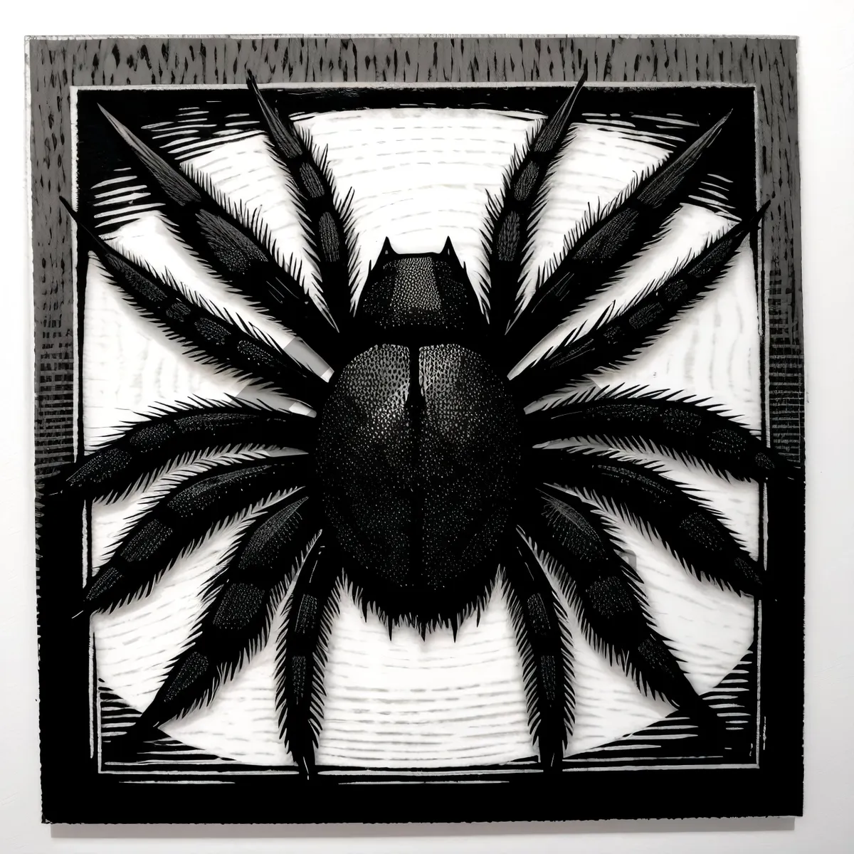 Picture of Artistic Window: Intricate Tarantula Web Design