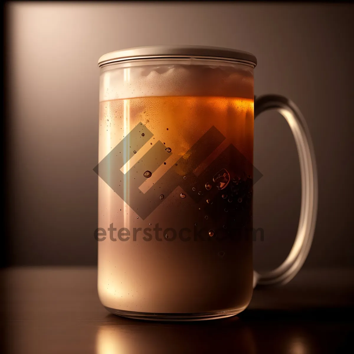 Picture of Hot Morning Coffee in Brown Mug