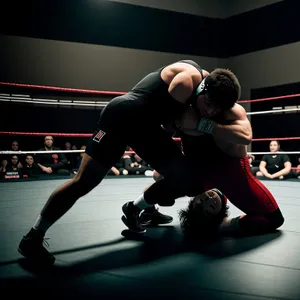 Boxing Champion in Intense Training Session