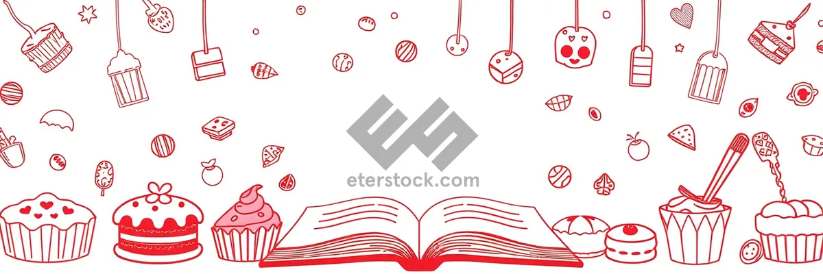 Picture of Floral Heart Icon Decoration Design Graphic Symbol.