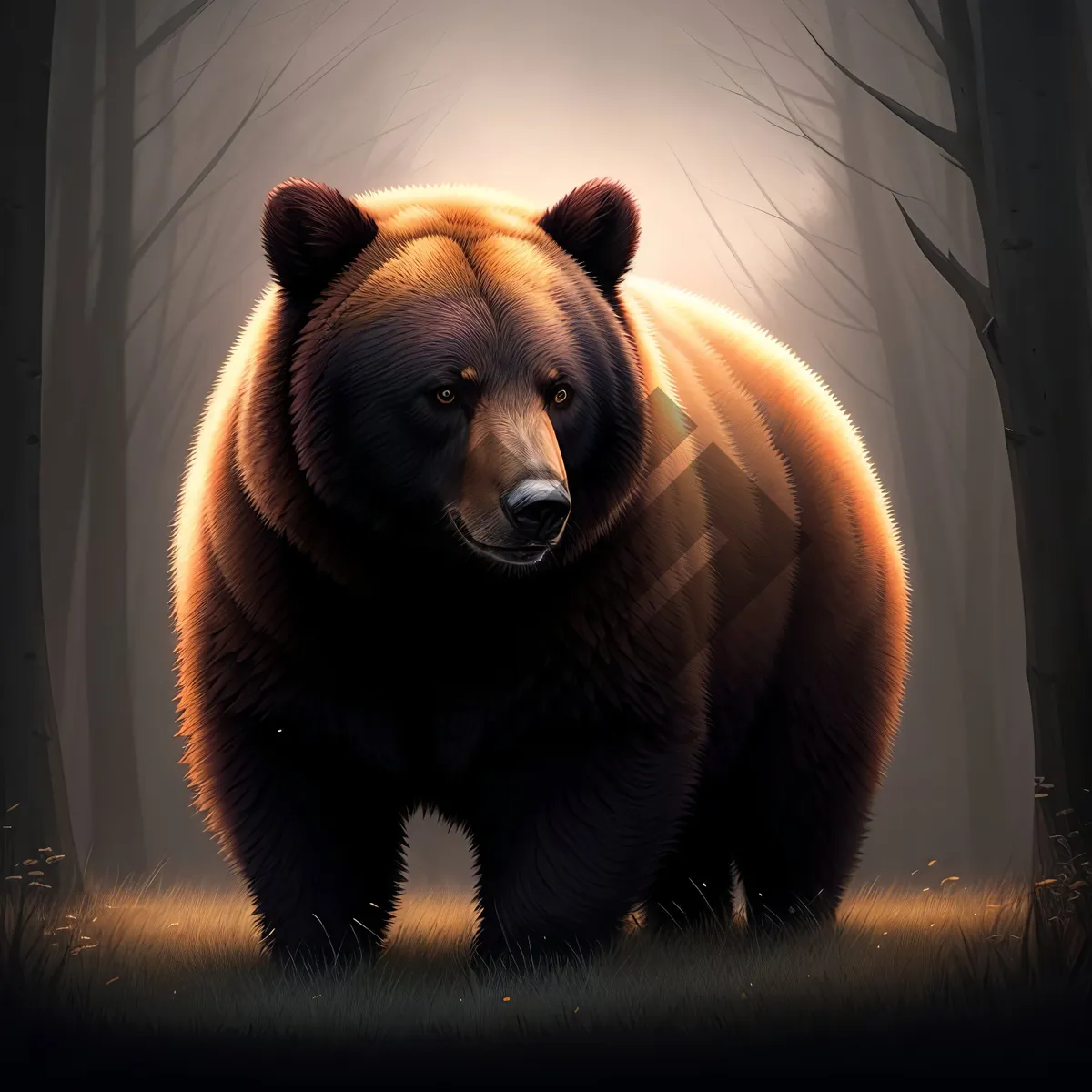 Picture of Furry Predator: Cute Brown Bear - Wild Mammal