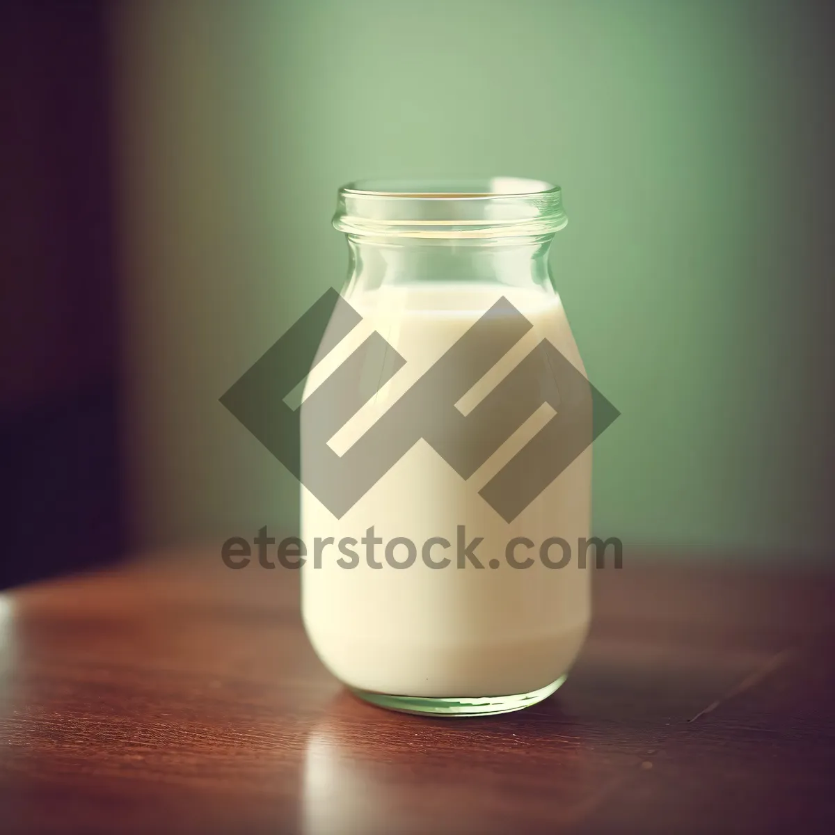 Picture of Fresh Glass Bottle of Healthy Milk